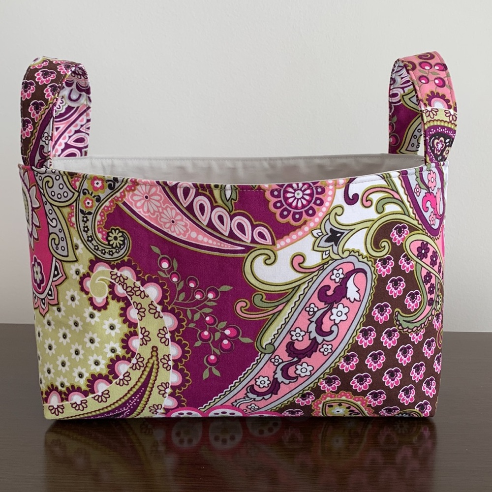 Storage Fabric Basket by Paisley Pink Fabric - Picture 3 of 10